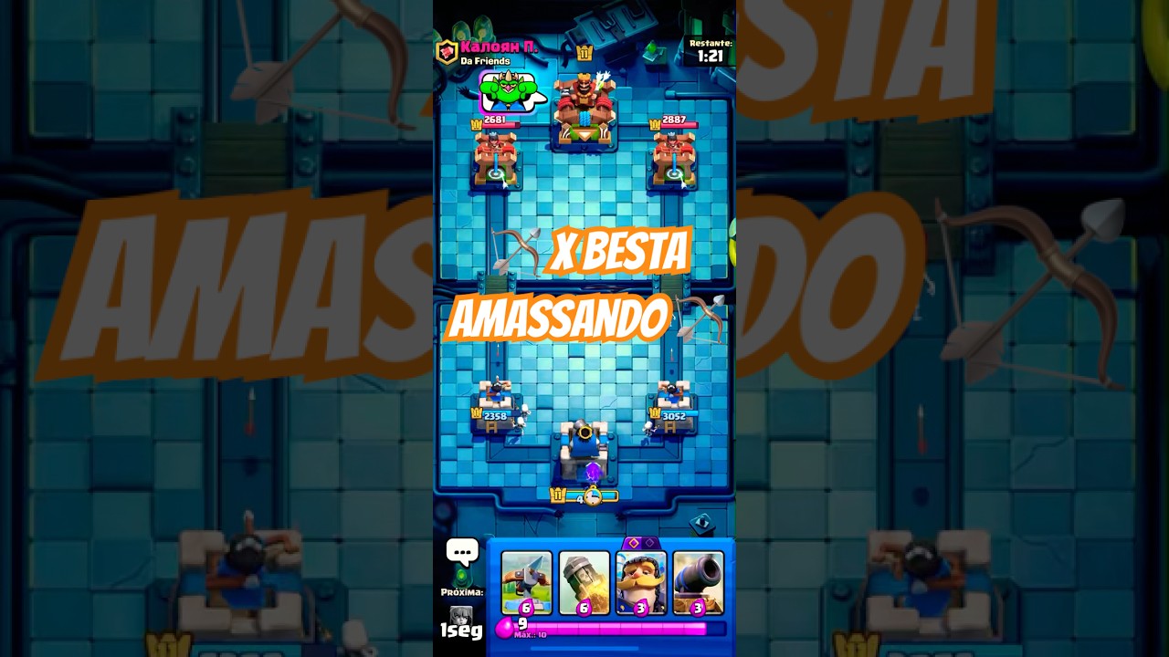 🔥 DECK DE X BESTA DEIXA O OPONENTE DESESPERADO 😂 #clashroyale #clashroyalebrasil #supercell