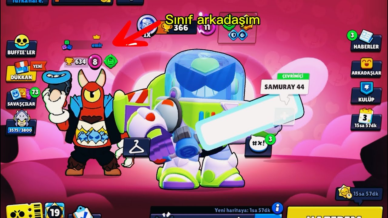 Bugün sınıf arkadaşımla brawl stars oynuyoz (acıklamada ıd var “belki sizde video da olabilirsiniz)