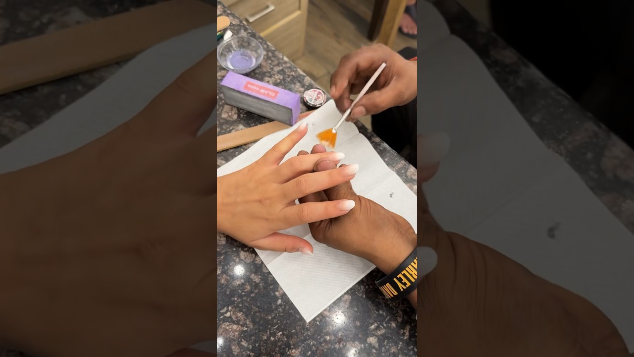 Nail extensions for the first time | #youtubeshorts #nailart #nailextension #ytshort #minivlog