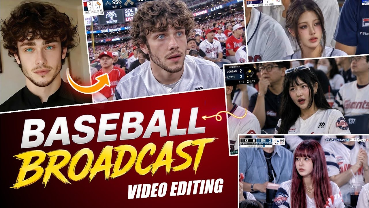 How To Make Trending Stadium Broadcast Ai Video | Broadcast Ai Reels Editing | Ai Korean Baseball