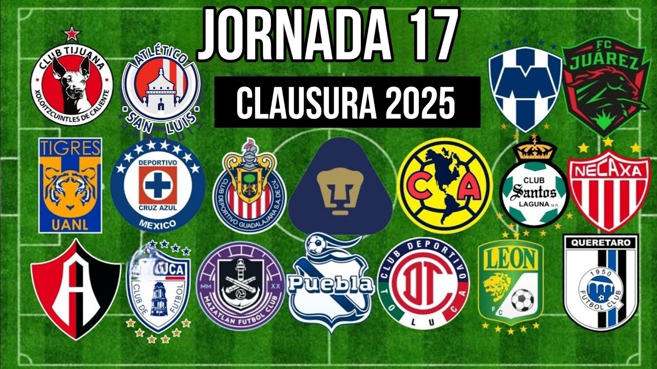 ✅️ JORNADA 17 LIGA MX 2025 🇲🇽🇲🇽🇲🇽
