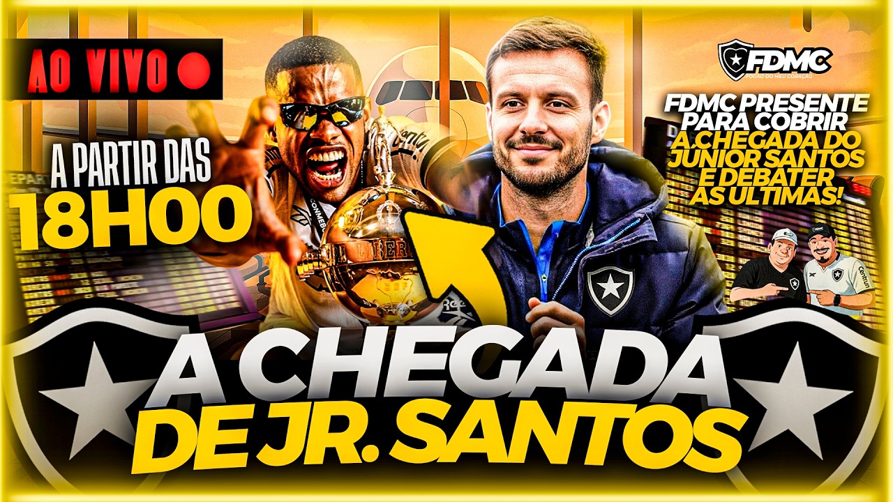 🔴AO VIVO: ACOMPANHANDO A CHEGADA DE JÚNIOR SANTOS DIRETO DO AEROPORTO E DEBATENDO ÚLTIMAS NOTÍCIAS