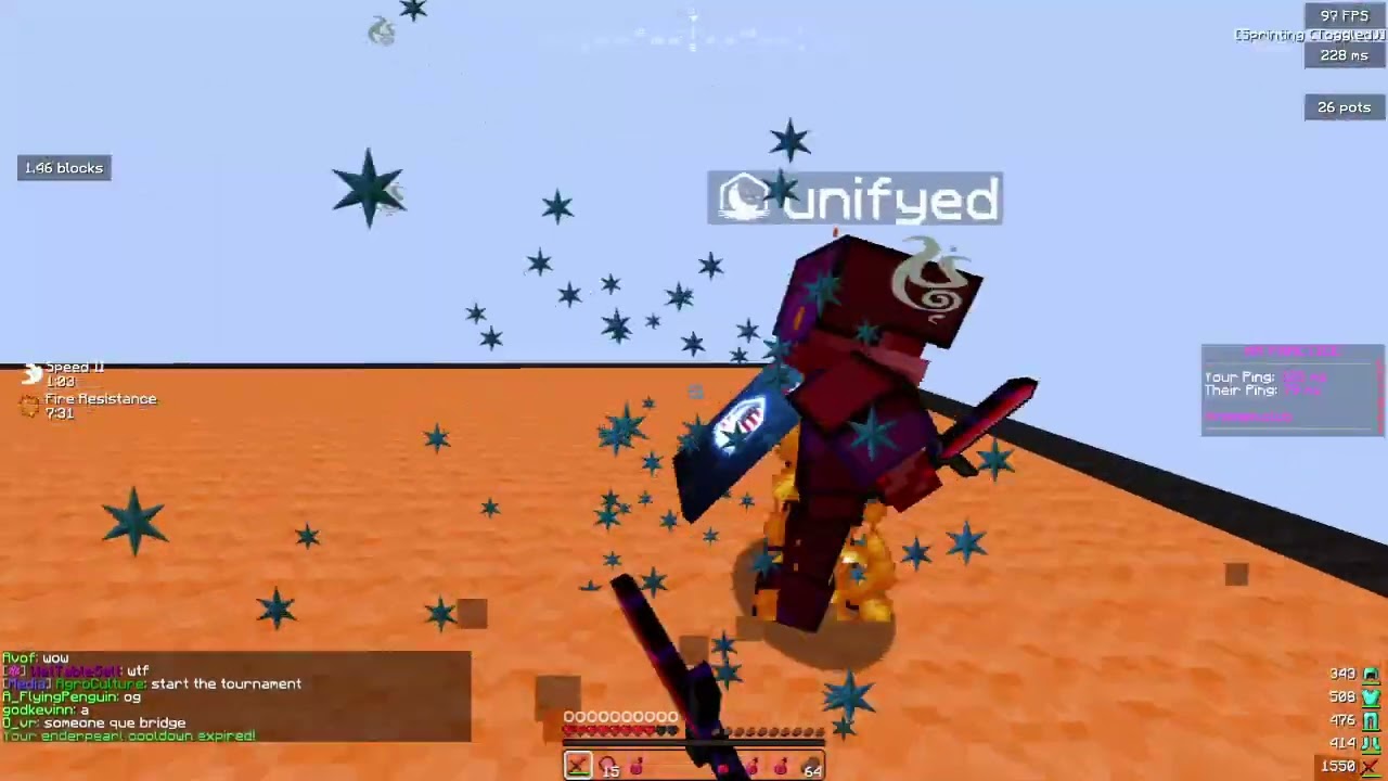 2 potted unifyed 200 ping diff :D InvadedLands KitPvP