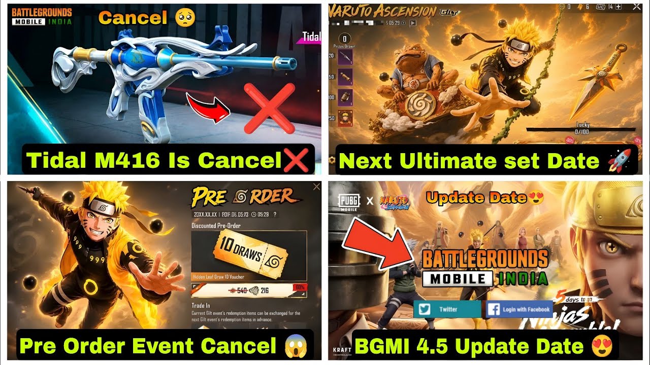 🔴 M416 TIDAL CANCEL ❌ | NEXT ULTIMATE SET DATE 🚀| PRE ORDER EVENT DATE 😍| 4.5 UPDATE RELEASE DATE ✅