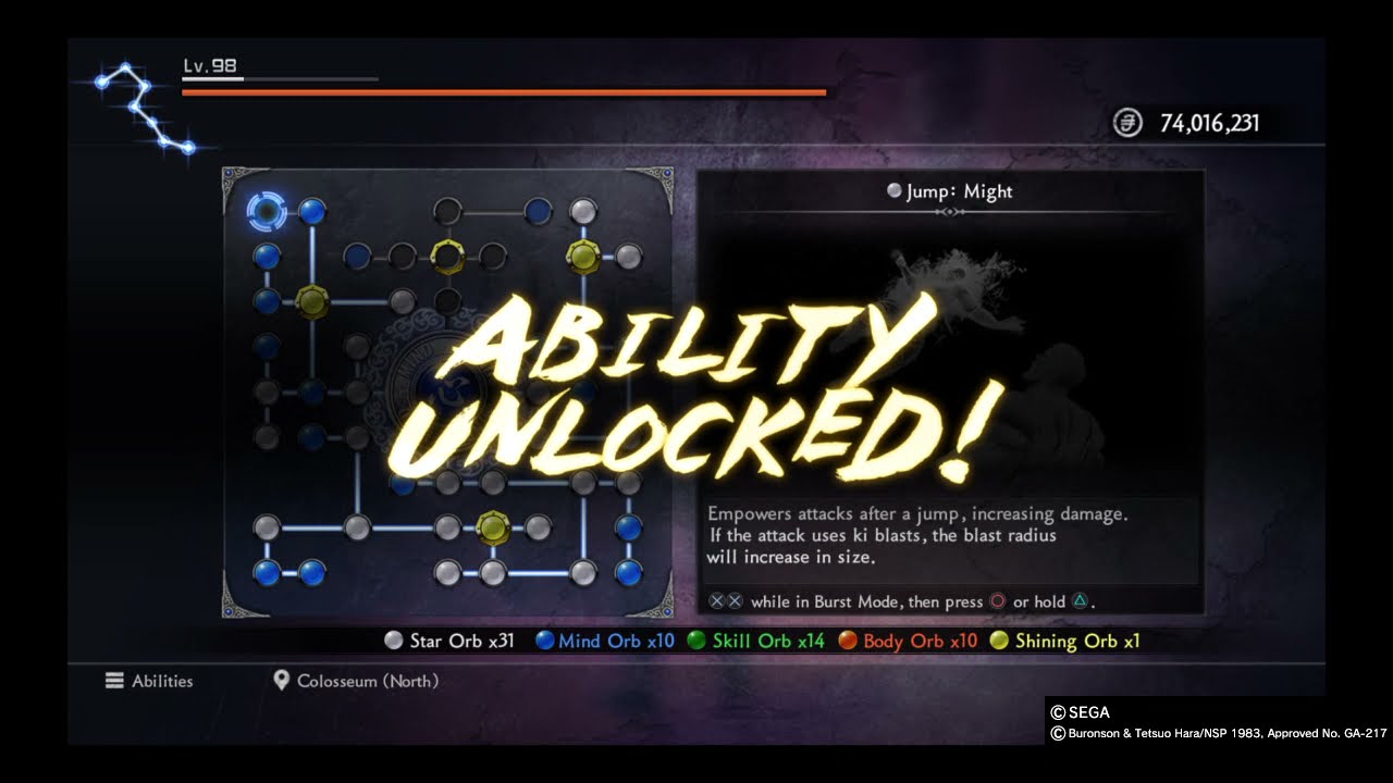 Fist of the North Star: Lost Paradise - Limit Break Info, and Learning More Abilities ( Post Game )