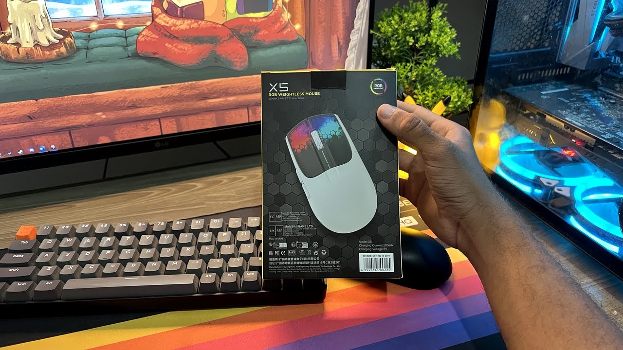 MOUSE GAMER ATTACK SHARK X5 TRI MODE ULTRA LEVE! UNBOXING COMPLETO