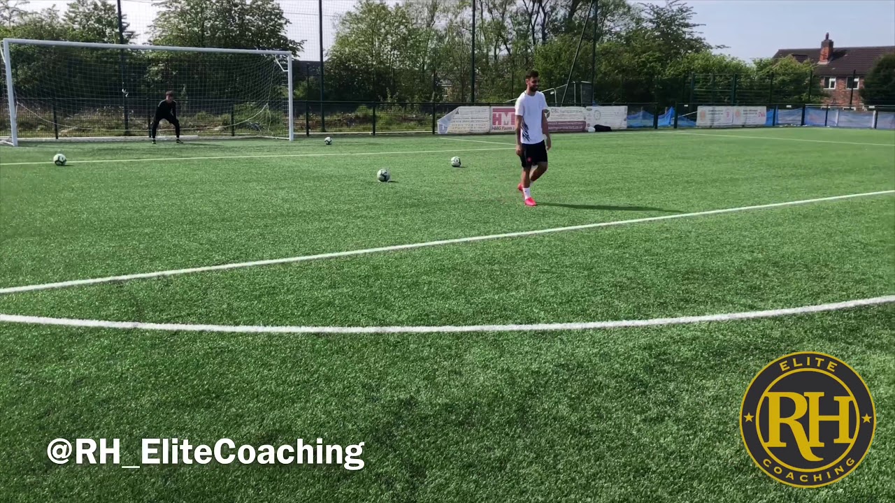 Bruno Fernandes Practising Free kicks and Penalties after his session with RH Elite Coaching