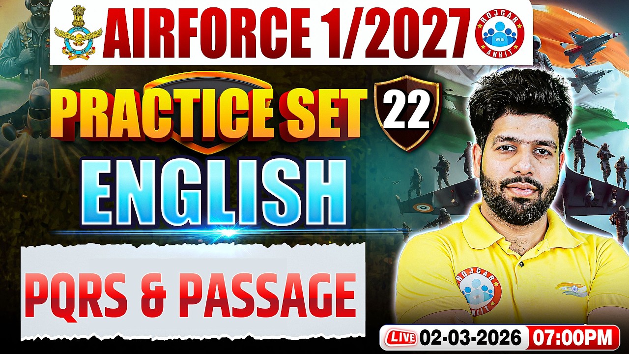 Airforce English X and Y Group Classes | Airforce English Practice Set | English For Airforce 1 2027