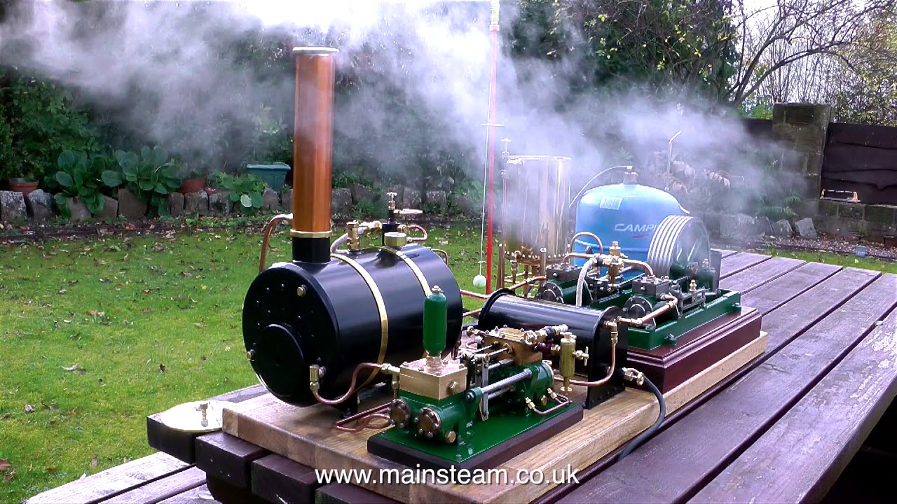A VERY QUICK STEAM UP OF THE STUART TWIN VICTORIA STEAM PLANT - IN THE GARDEN