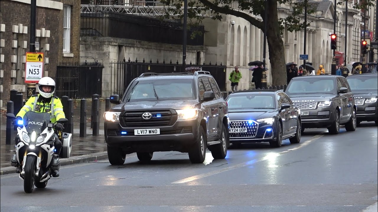 President Zelensky’s Colossal Motorcade In London | Meeting With UK Prime Minster Keir Starmer 🇺🇦🇬🇧