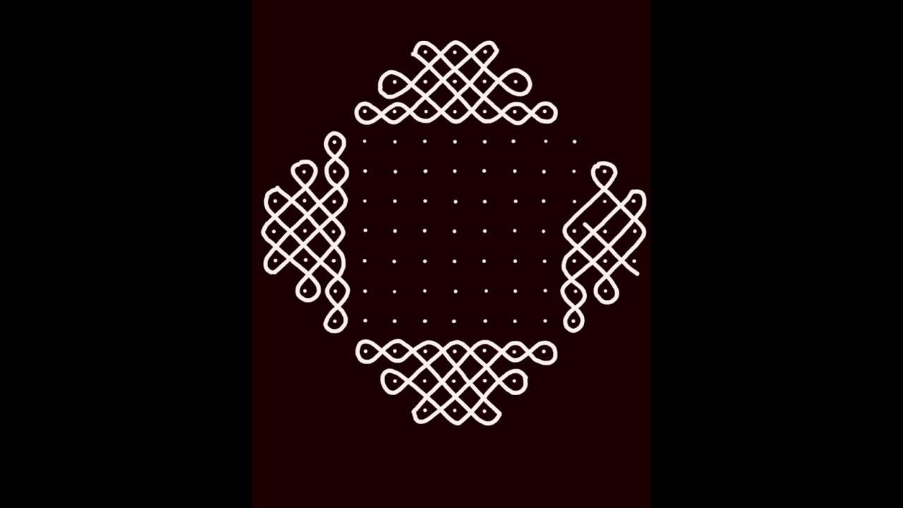 Easy and simple beautiful rangoli l 13 to 3 dots kolam 