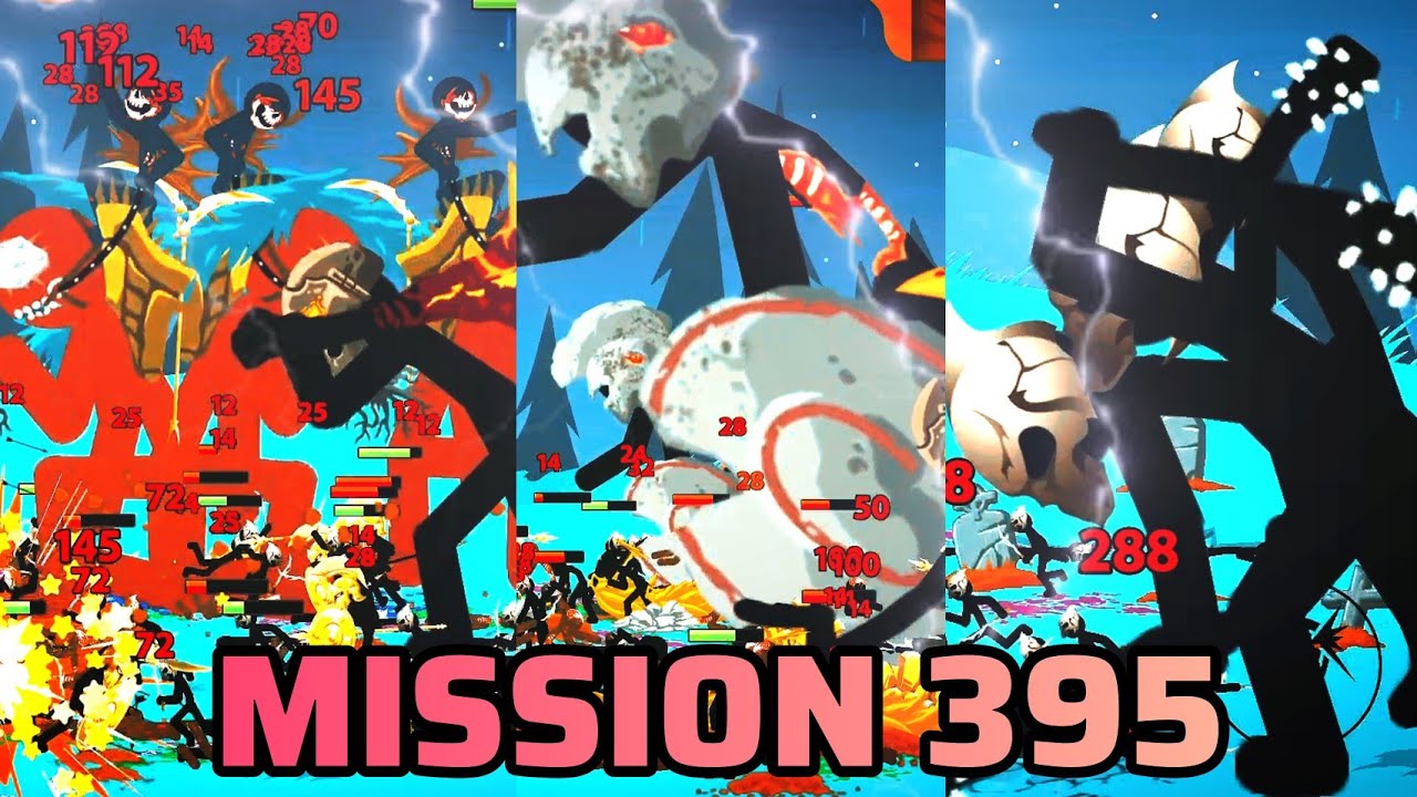Stick War Legacy - CURSED MISSION 395 - Enemy Has 3 Final Boss! | INSANE Difficulty No Skins/Spells