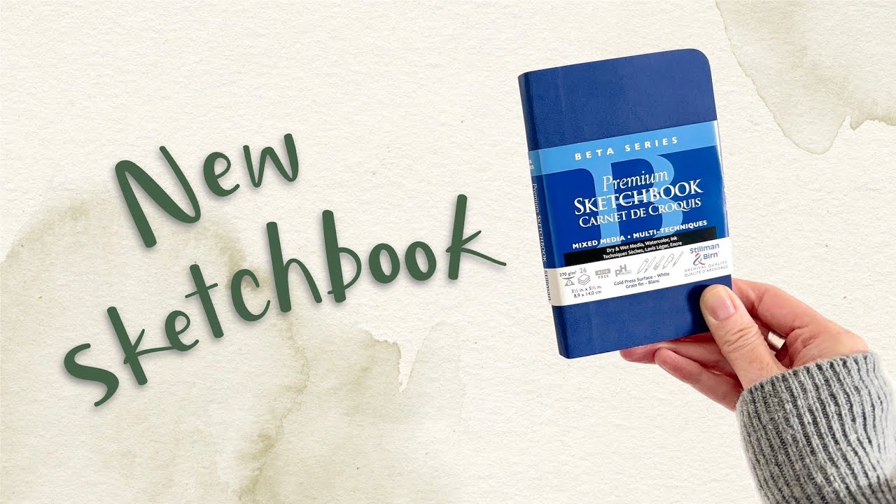 Testing out the Stillman and Birn sketchbook by swatching various materials in it.