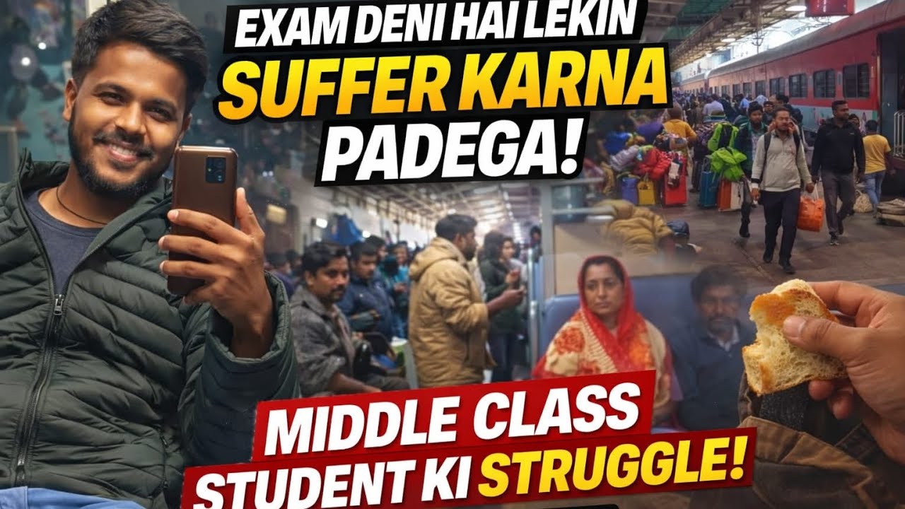General Dibbe Me Safar 😓 | Exam Ke Liye Sangharsh | Middle Class Student Vlog