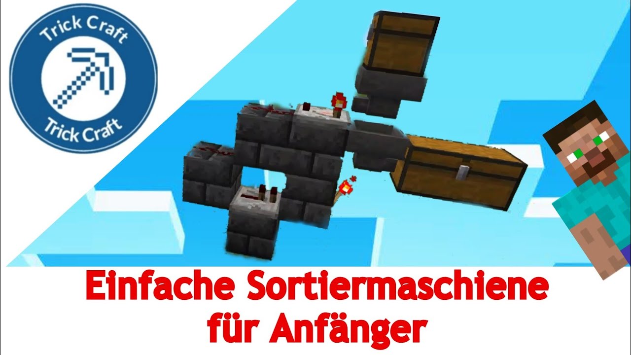Einfache Sortier/Filter Maschine in Minecraft f&uuml;r Anf&auml;nger-Redstone Grundlagen