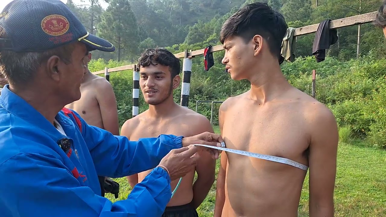 New बैच का पहला Chest measurement. पहाड़ी युवाओ का army मे जाने का सपना. 