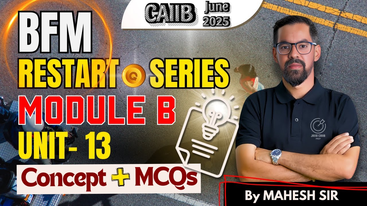CAIIB BFM 2025 : Risk Regulation in Banking Business | CAIIB BFM Unit 13 Concept & MCQs