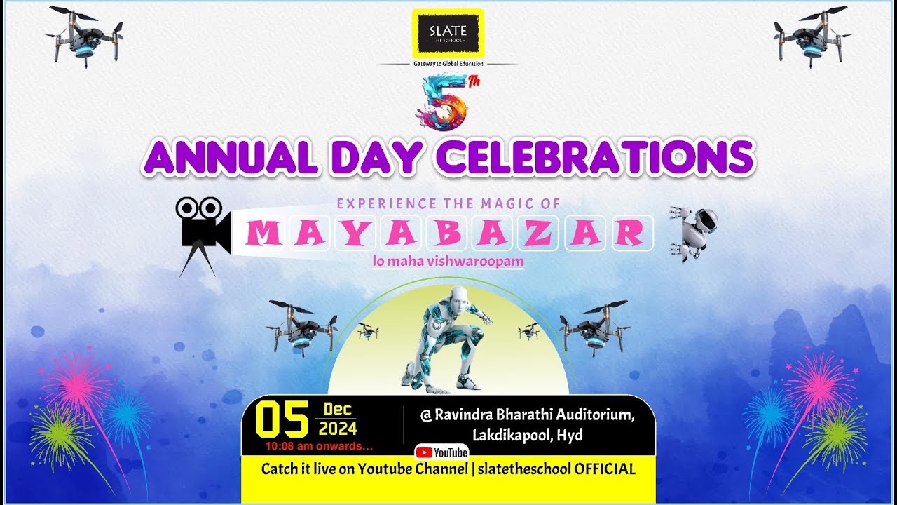 Slate The School ll Annual Day Celebrations ll Experience The Magic of Maya Bazar  ll LIVE