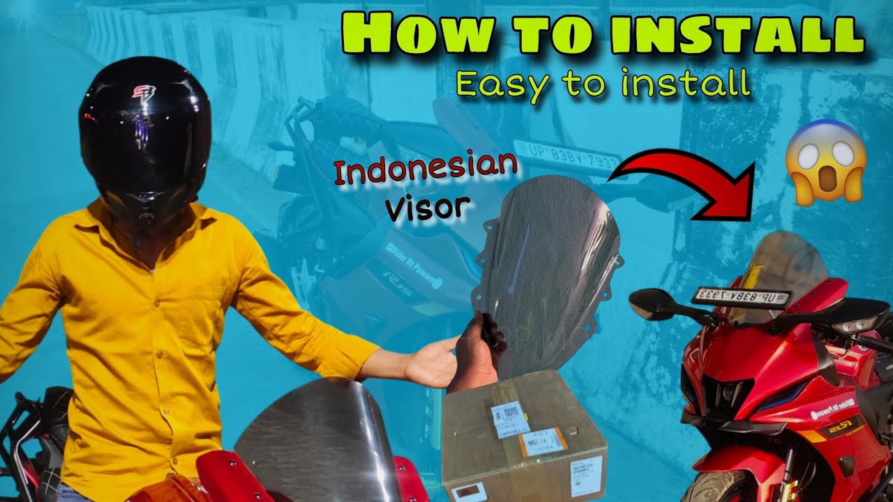 How to install Indonesian Visor 😱 R15 V4 & V3 | Easy to install Modification 👍 #modified #r15 #visor