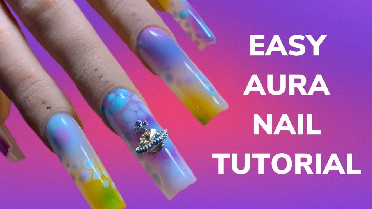 AURA NAILS | AIRBRUSH & BLOOMING GEL NAIL TUTORIAL | CITYKLAWZ
