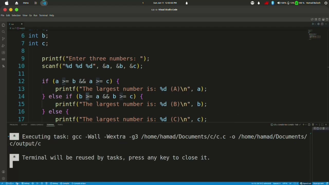 Computer science knowledge programming C language codaing 