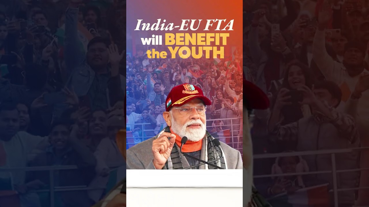 PM Modi terms the India-EU FTA historic, to be a game changer for youth | #shorts