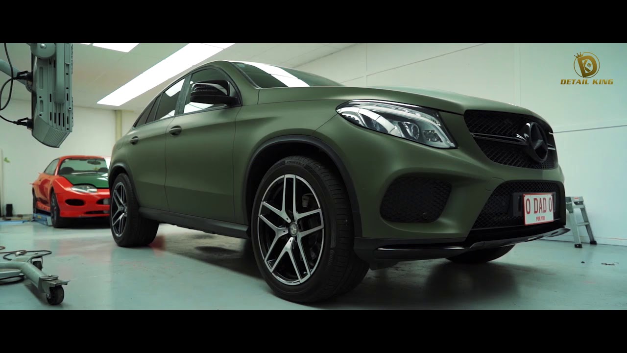 Mercedes Benz GLE350 wrapped to Military Green and Shadow Military Black