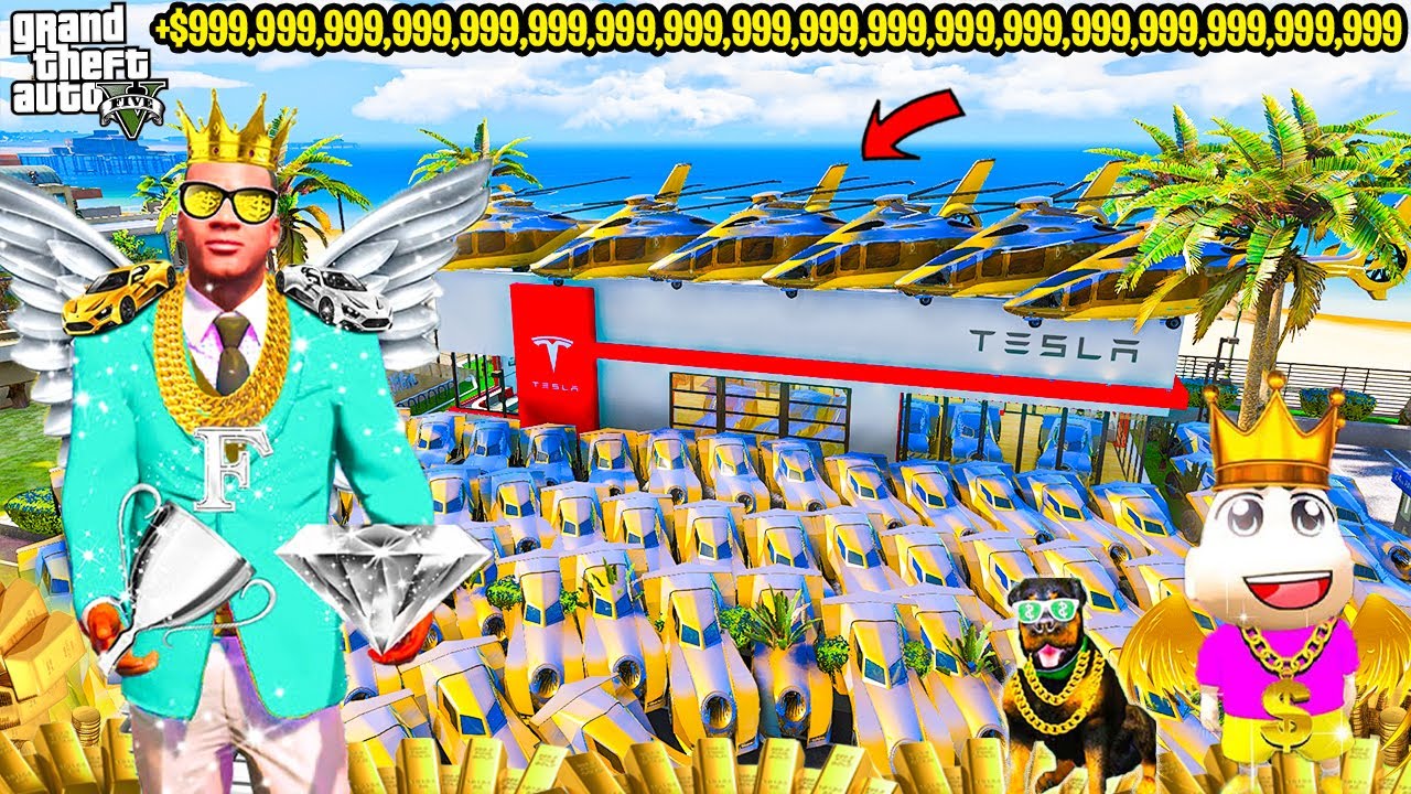 Franklin BECOME RICH And OPEN NEW BILLIONAIRECAR Showroom In GTA5 || LEOgamerZ