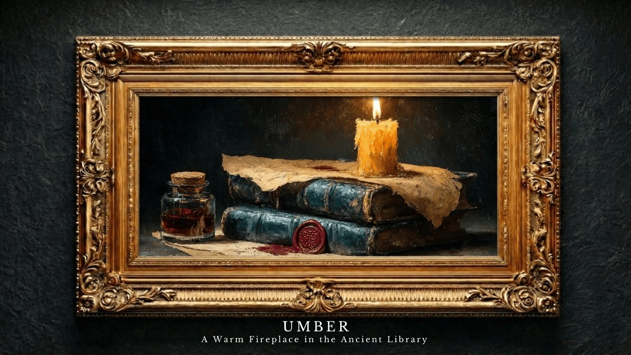 A Warm Fireplace in the Ancient Library  | Deep Cello & Crackling Fire | Focus, Reading & Sleep
