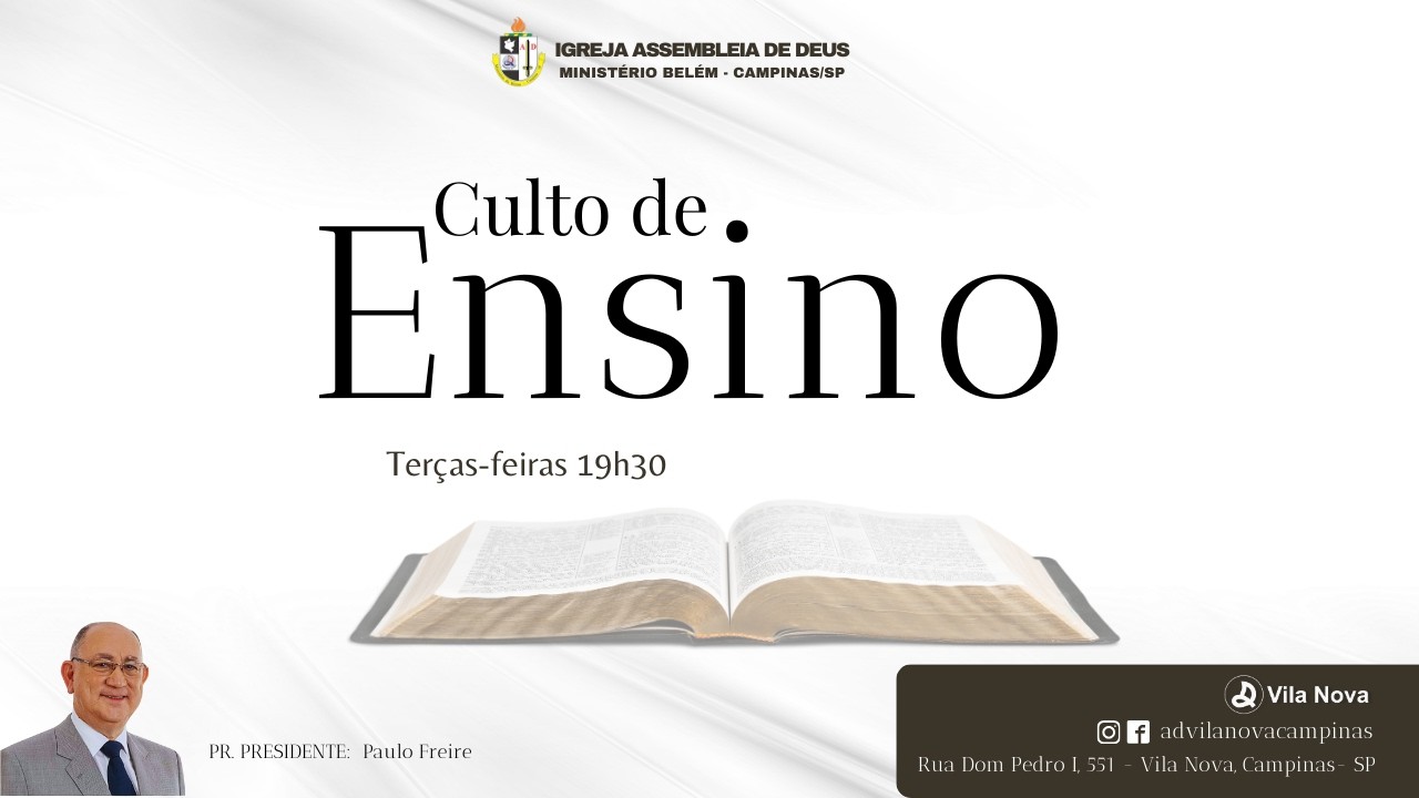 CULTO DE ENSINO - EM TODO TEMPO É TEMPO PARA DEUS - 17/03/2026