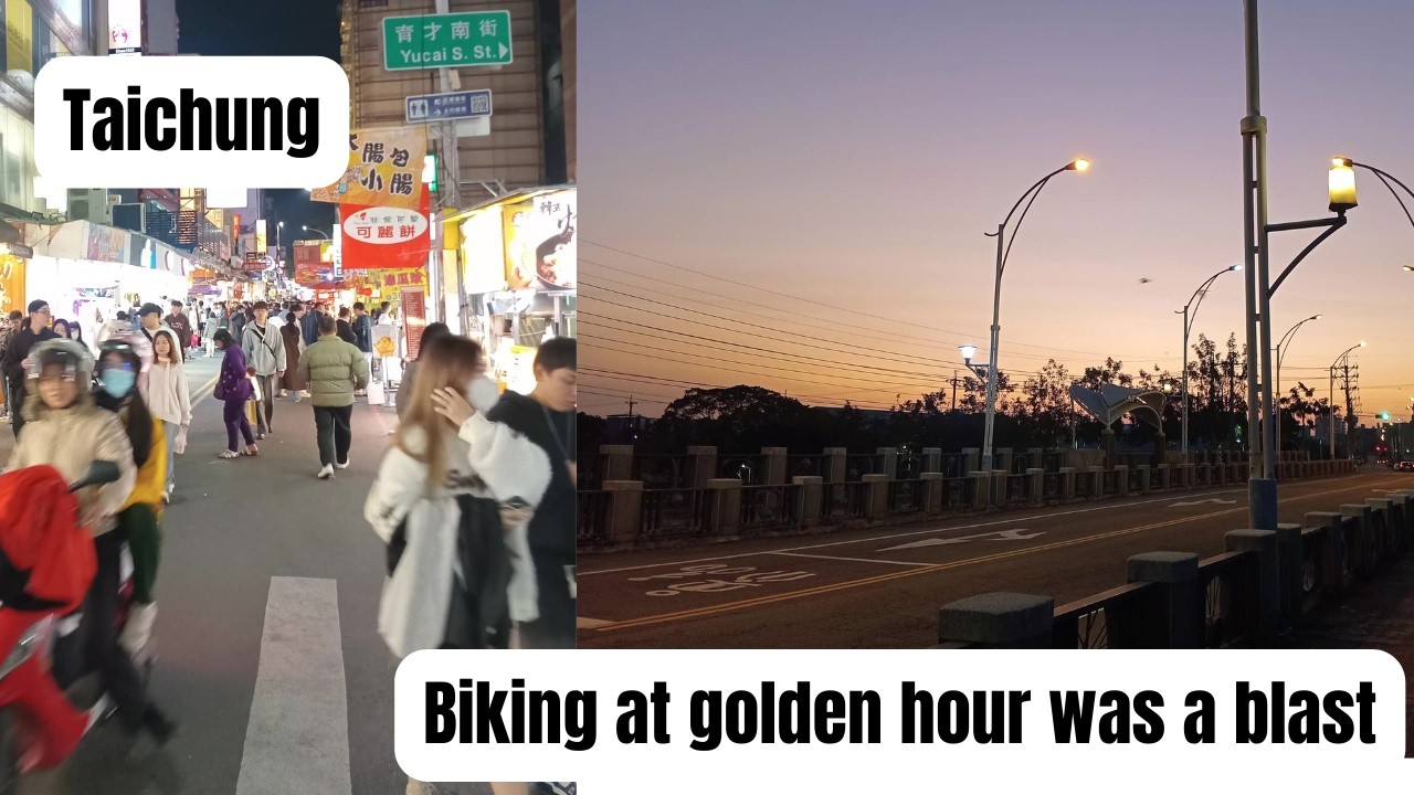 Taichung Taiwan Walking Tour | Night Market, YouBike & Houfeng Bikeway