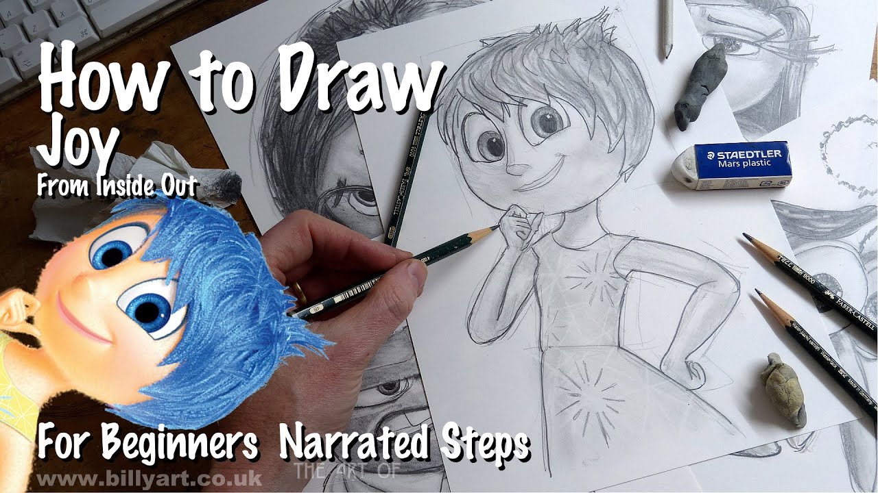 How to Draw Joy from Disney Pixar's Inside Out for Beginners