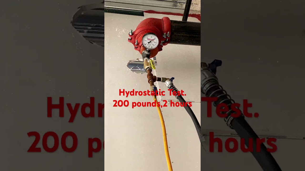 Hydrostatic testing fire sprinkler system #shorts #Firesprinkler #fireprotection