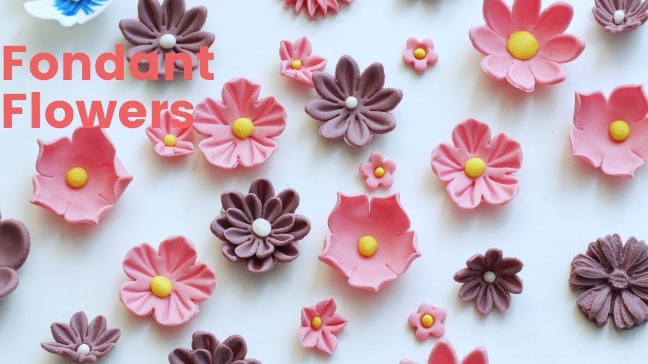 Fondant Flowers Tutorial/ How to make fondant flowers for cake decorations/ Gumpaste Flowers