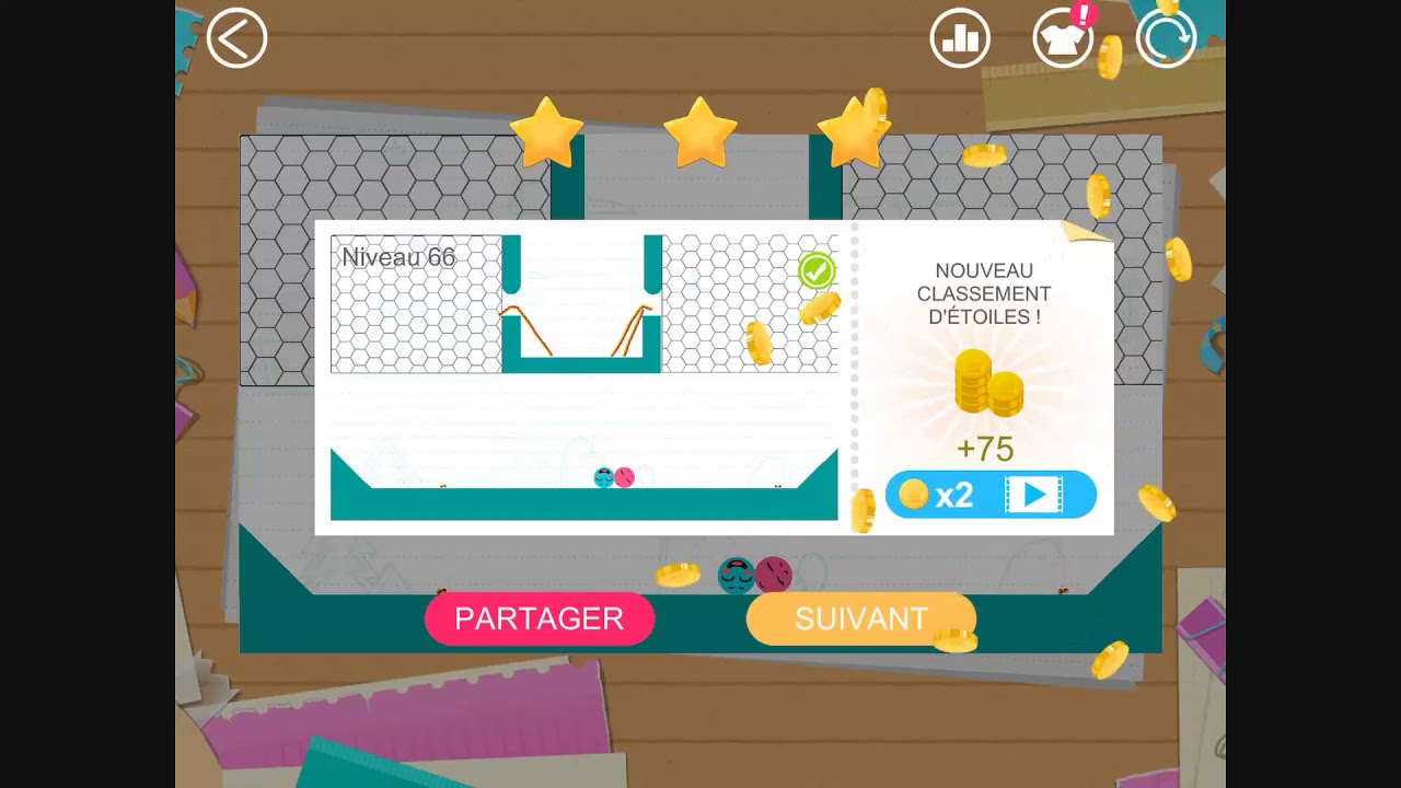 Love Balls, Levels 61-72, 3 Stars, Walkthrough, Niveau 61-72, 3 &eacute;toiles.
