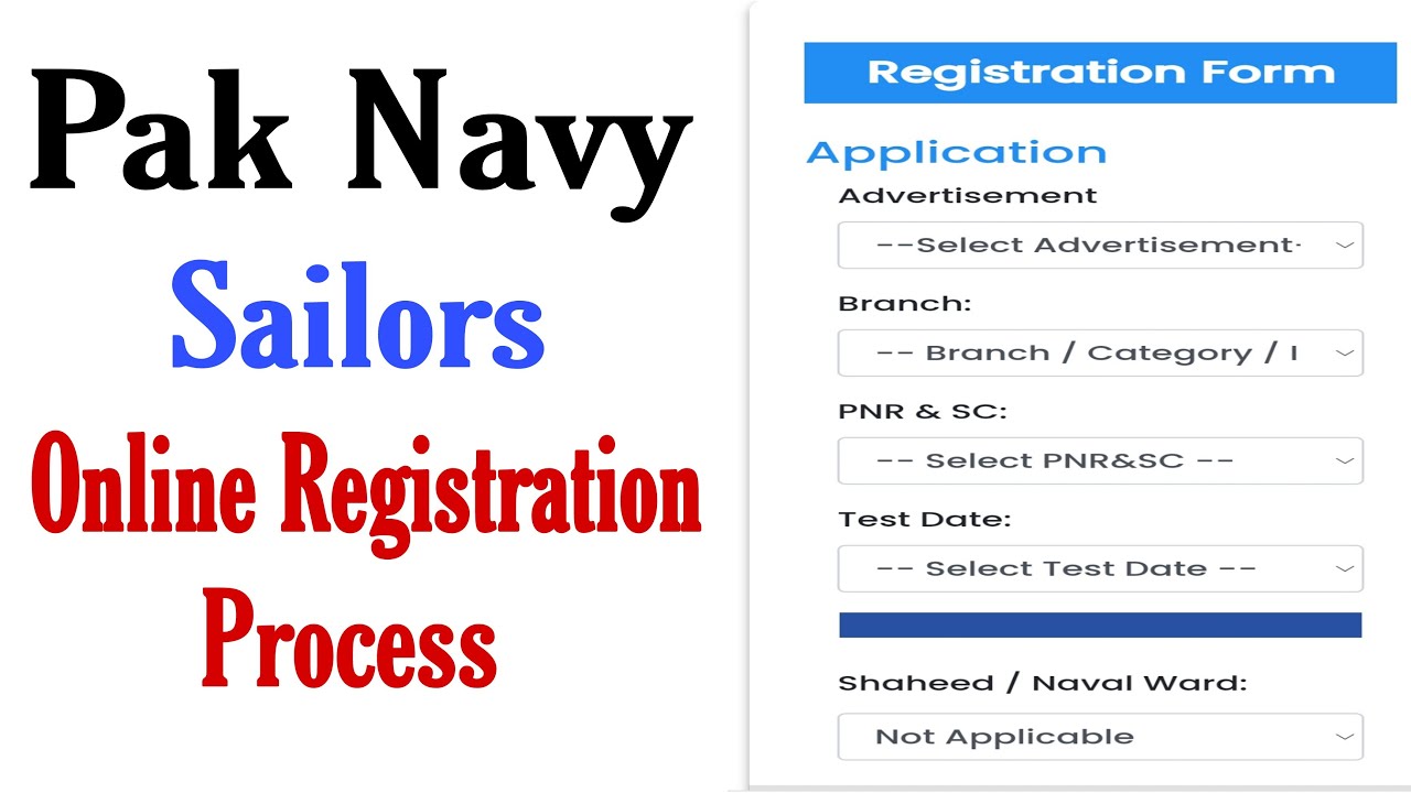 Pak Navy Sailors Online Registration Process | Pak Navy Jobs Online Apply