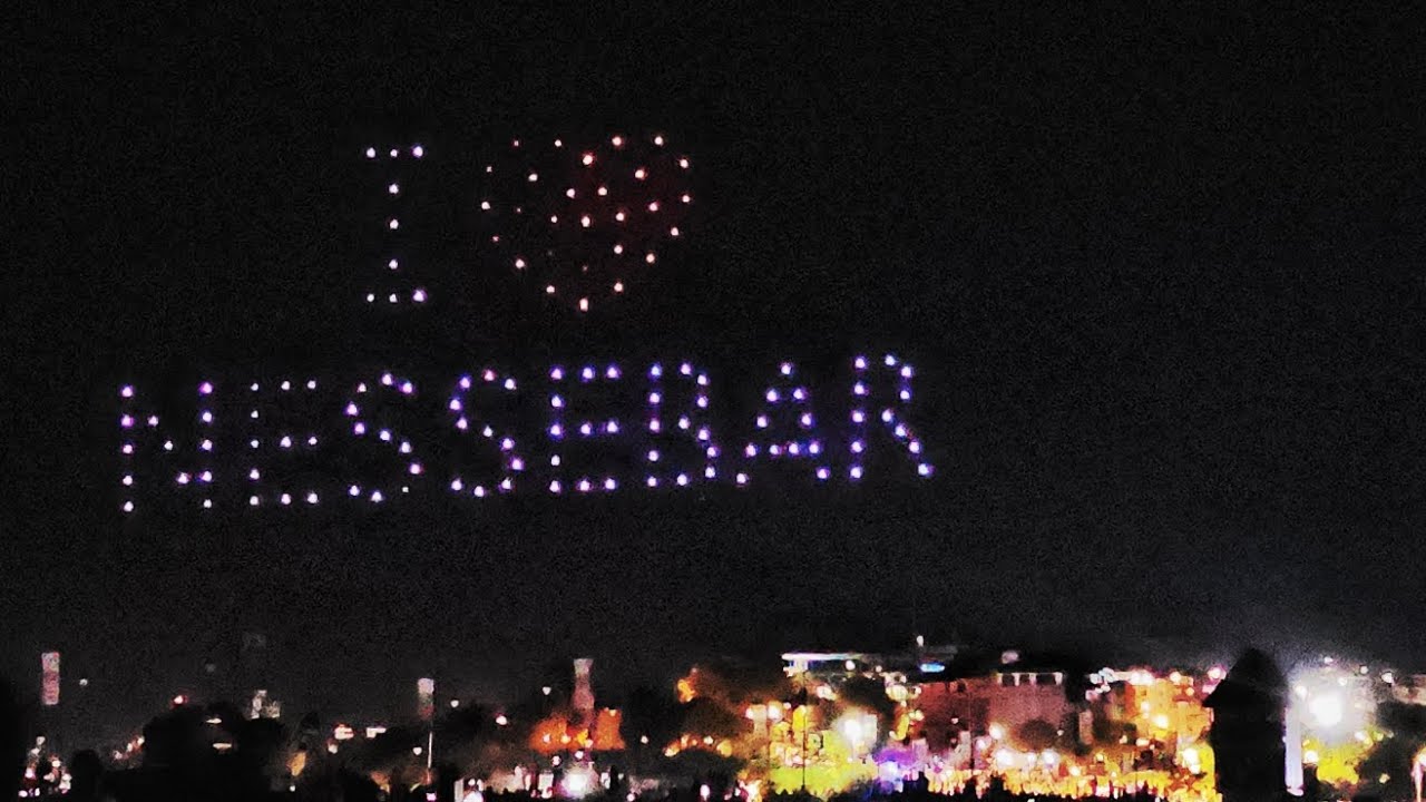 Уникално дрон шоу в Несебър,  България 🇧🇬  2025  / Unique drone show in Nessebar, Bulgaria 🇧🇬 2025