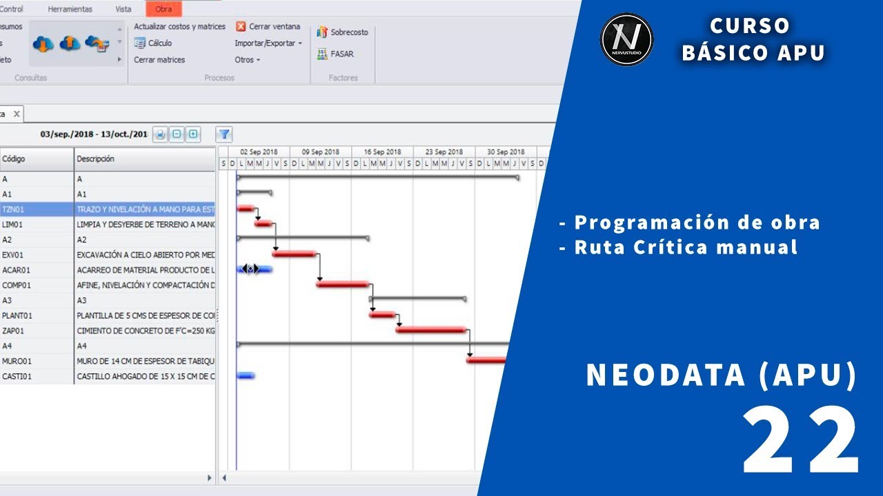 Curso básico de APU con Neodata_Programación de obra_Ruta Crítica 1