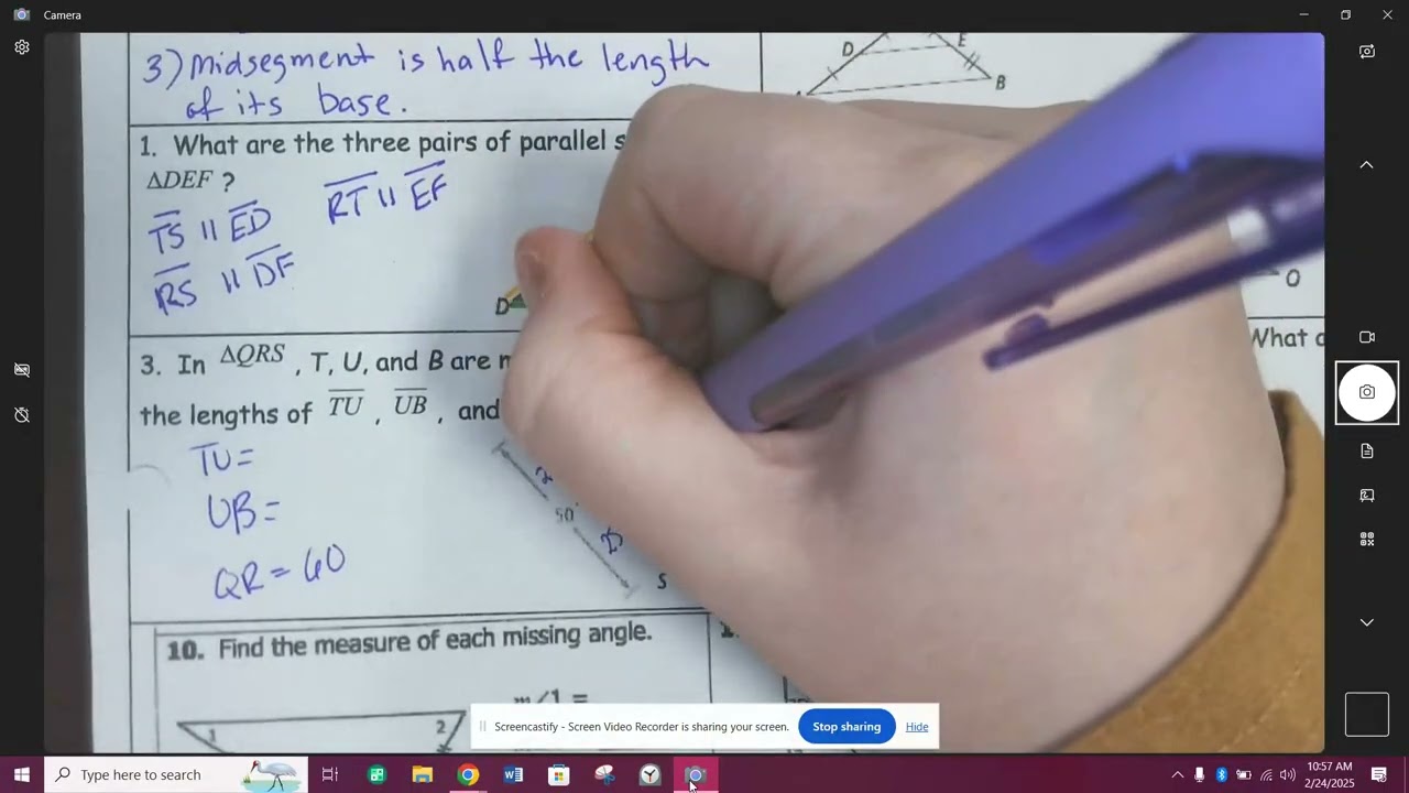 Ls. 5.1 Notes: Midsegments of Triangles