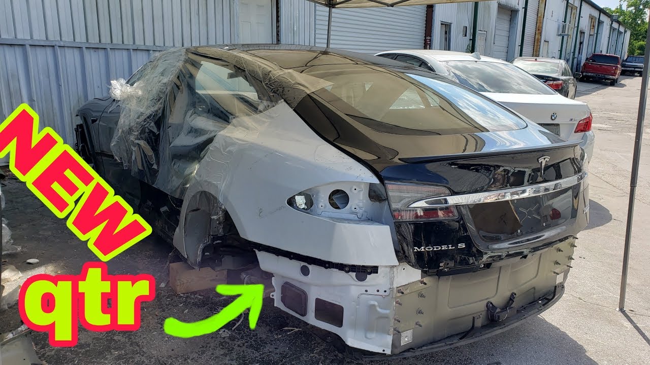 Rebuilding a Wrecked TESLA S P100DL bought at auction / Part 4
