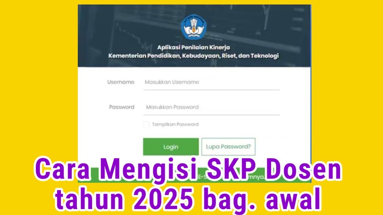 cara mengisi SKP Dosen 2025 - bagian awal