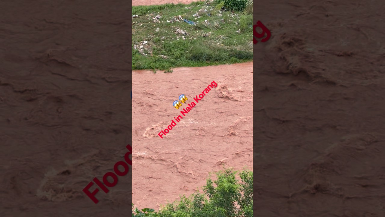 Flood in Nala Korang Bani Gala Islamabad #rain #flood #alarm #rainfacts #floodalert #weather