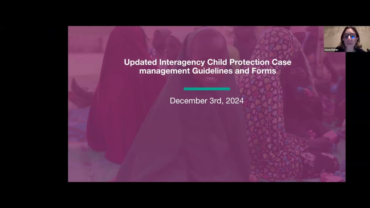 Launch of the Updated Child Protection Case Management Guidelines and Forms
