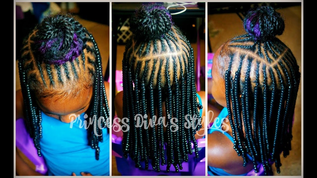 Viral Style | Kids Edition | Little Girls 4A | Natural Hair | Braids & Beads
