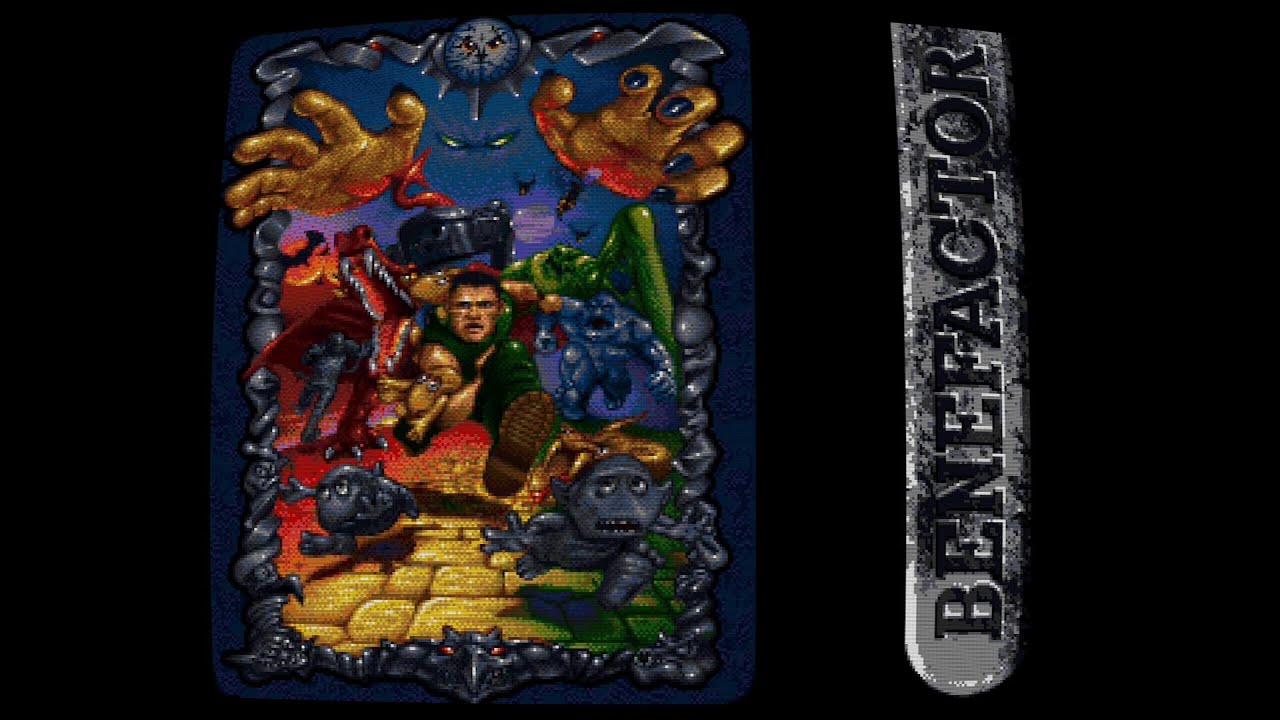 Benefactor | Intro, muzyka, level 1 Amiga gameplay