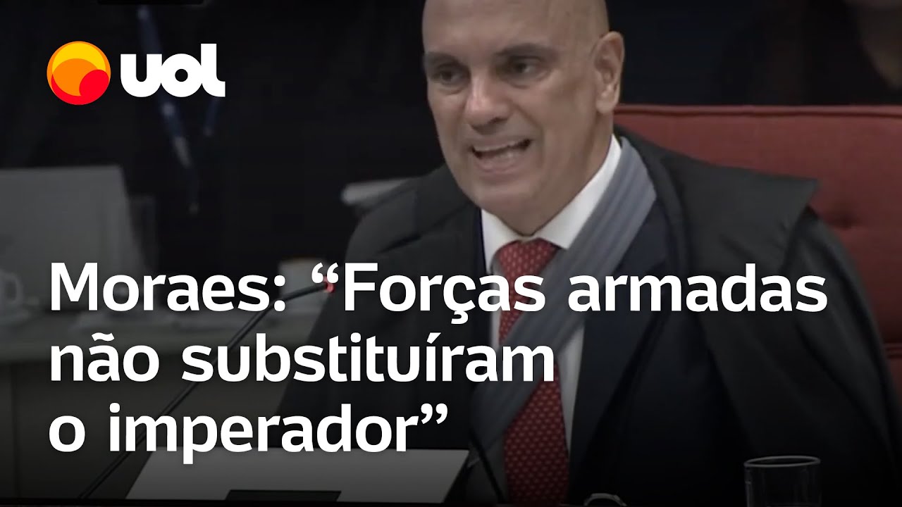 Moraes em julgamento contra militares: 'Forças armadas não substituíram o imperador'