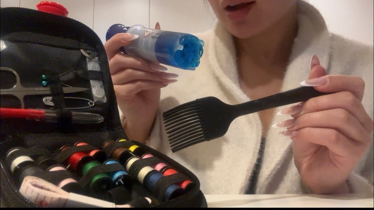 ASMR Doing your makeup (wrong props) 🎨💄