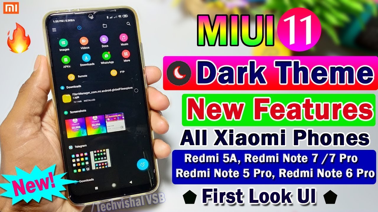 MIUI 11 Dark Theme New Features Enable All Xiaomi Devices | Dark Theme File Manager Features