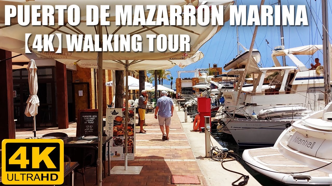 【4K】Puerto de Mazarrón in the Summer: Walking Through the Marina