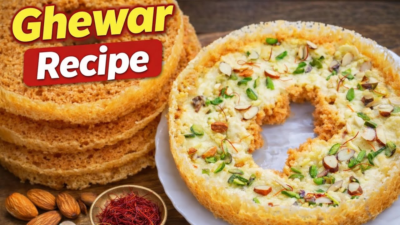 बनाये एकदम हलवाई जैसे जालीदार घेवर | Perfect Ghewar | Homemade ghewar recipe